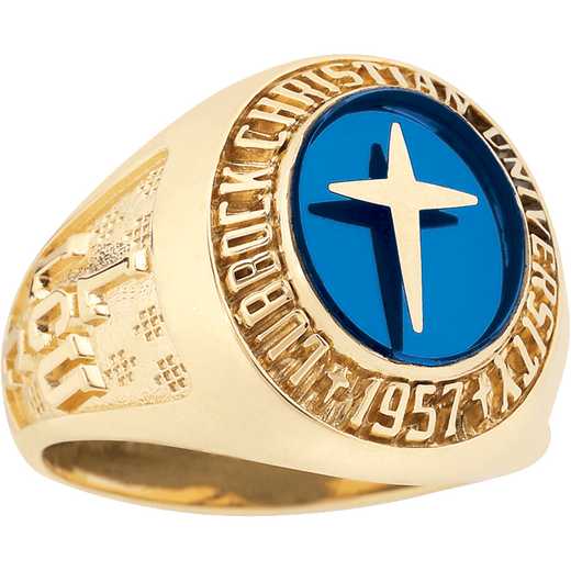 Lubbock Christian University Men's Large Classic with Stone Ring